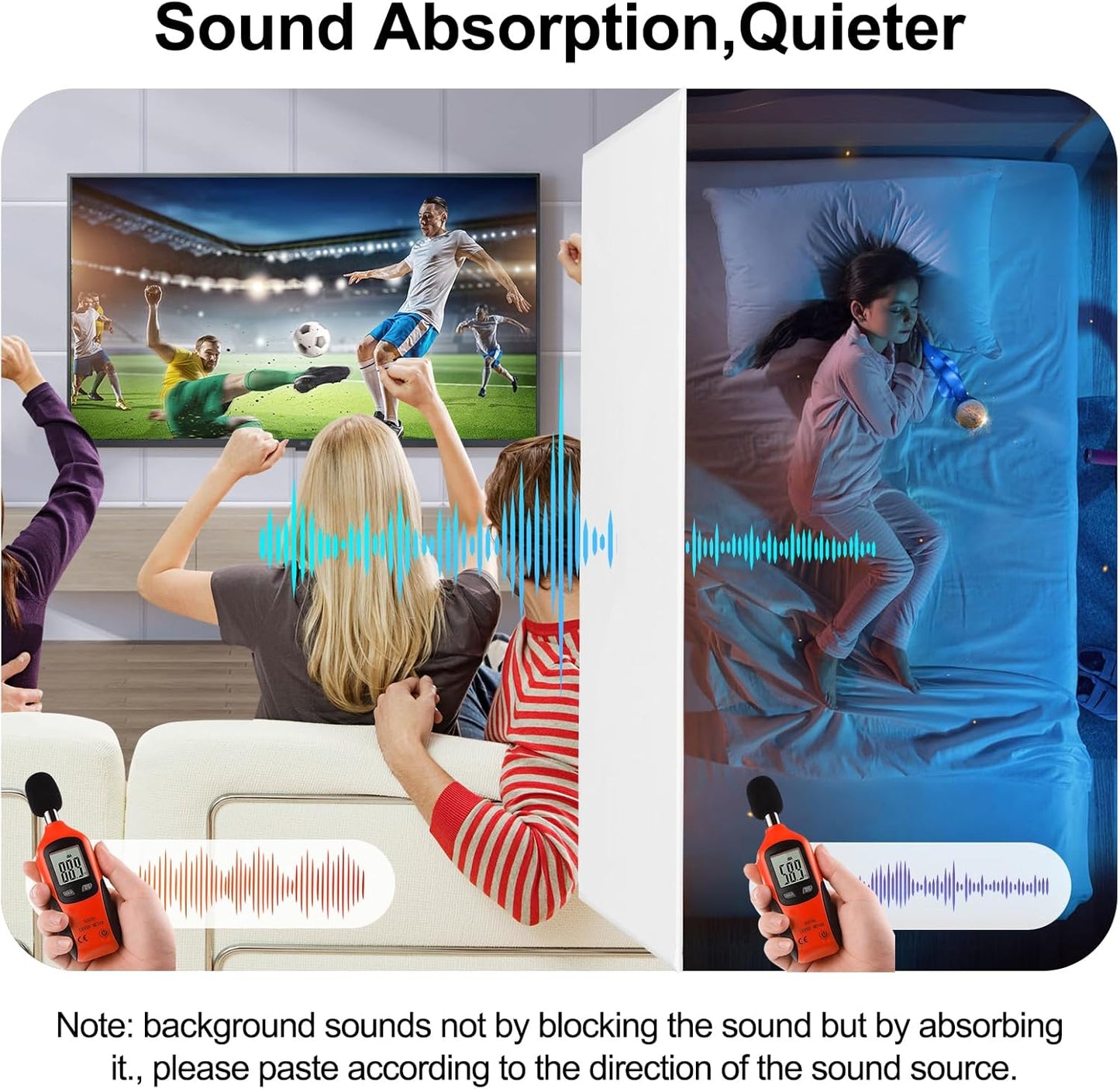 18 Pack Acoustic Panels-12"X12"X 0.4"Soundproof Wall Panels, White Sound Absorbing Panel,High-Density Sound Dampening Panels Acoustic Treatment For Home Studio