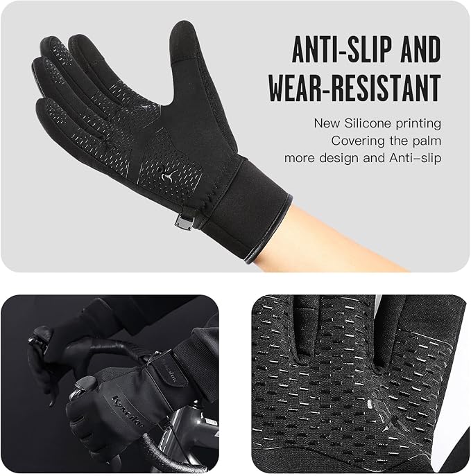 FOXLVDA 10℉ Winter Gloves Men Women, Waterproof Windproof Thermal Touch Screen - Image 5