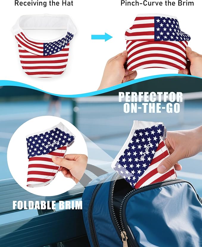 Sports Sun Visor Hats for Women Men Lightweight Breathable Cooling Stretchy - Image 4