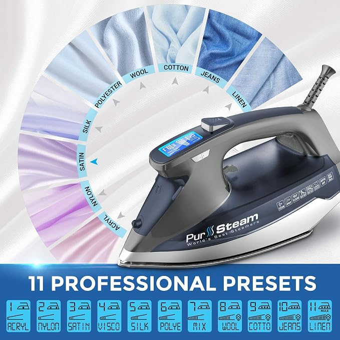 Pursteam Steam Iron for Clothes 1800W - Image 6