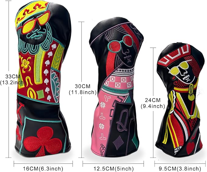 Poker Golf Headcover Golf Club Covers Fairway Wood Cover Headcover - Image 6