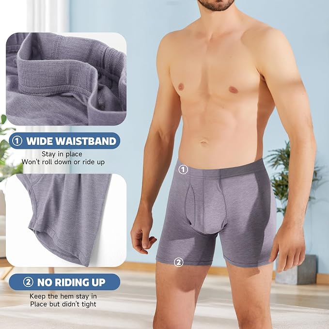 BAMBOO COOL Men's Ultra ComfortSoft Underwear, Moisture Wicking & Breathable No - Image 3