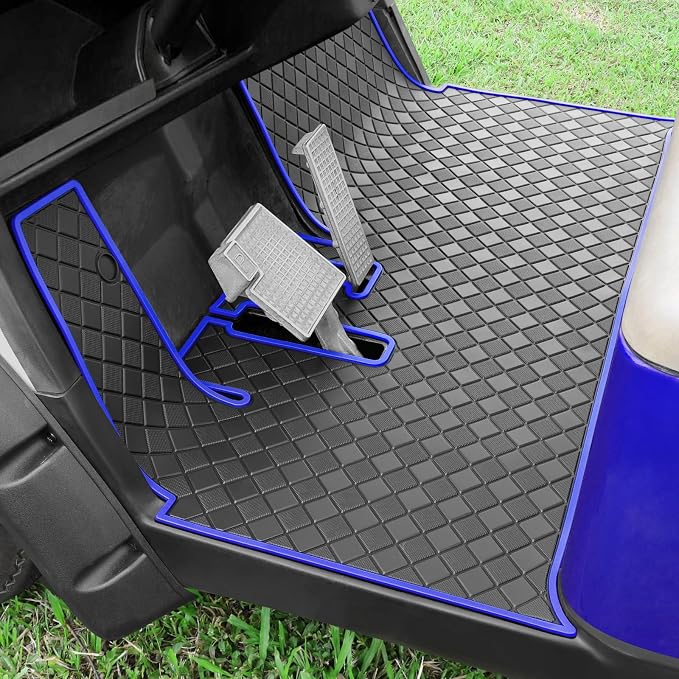 Golf Cart Floor Liner Mat 8mm Thick Rubber Full Coverage Fit by Cartalia