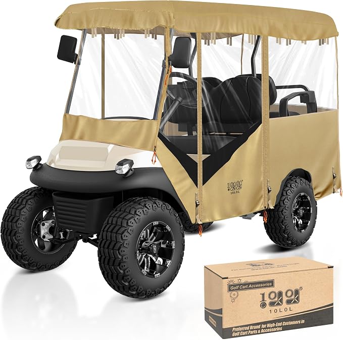 10L0L Universal Golf Cart Enclosure 86.6in 4 Passenger Fit by 10L0L