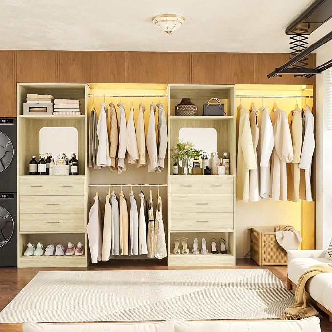 Unikito Closet System, 6-14FT Walk in Closet Organizer - Image 3