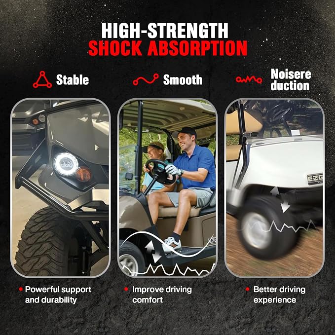 EZGO TXT Shocks, Golf Cart Front/Rear Shock Absorber, Golf Cart Heavy Duty Coil - Image 6