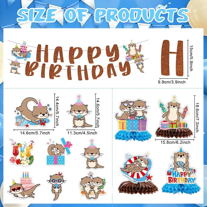 Otter Birthday Party Decorations - Image 3