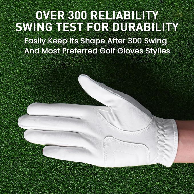 Golf Gloves Women Left Right Handed Golfer Rain Grip Hot Wet All Weather 2 Pack - Image 4