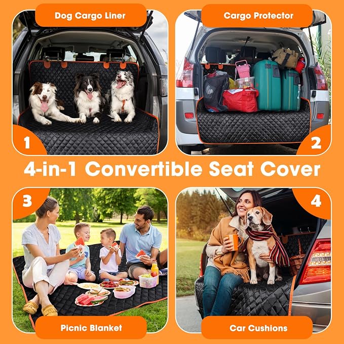 MIXJOY SUV Cargo Liner for Dogs, Waterproof Cargo Liner for SUV, Pet Dog Cargo - Image 4