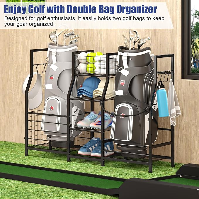 Sonyabecca Golf Bag Stand Golf Storage Organizer - Image 3