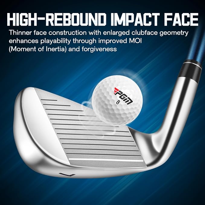 PGM 18 Pieces Men’s Golf Club Set 12pcs Clubs – Titanium #1 Driver, Draw-Biased - Image 4
