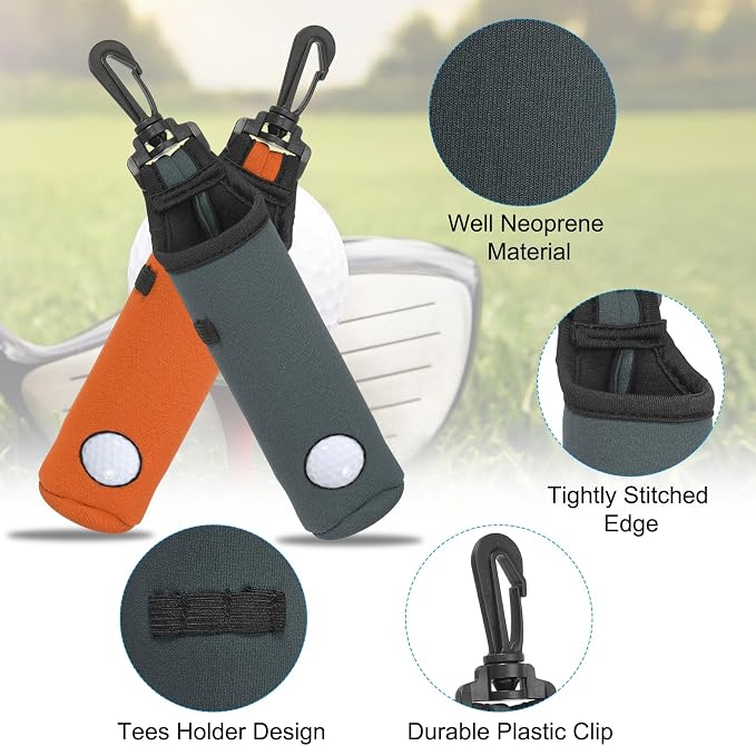 PATIKIL Golf Ball Carry Bag Golf Tee Holder Pouch Portable Neoprene Golf Ball - Image 3