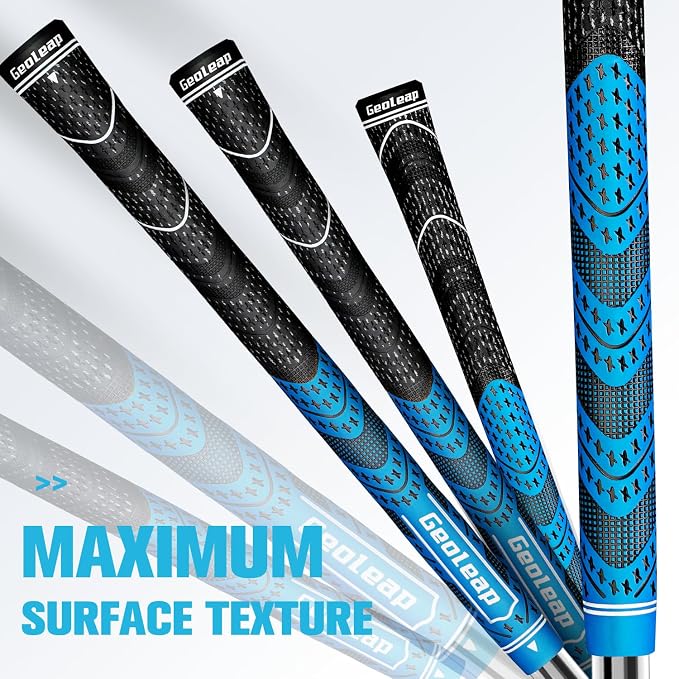 Geoleap Golf Grips Set of 13- Cord Rubber Compound Material, Hybrid Golf Club - Image 4