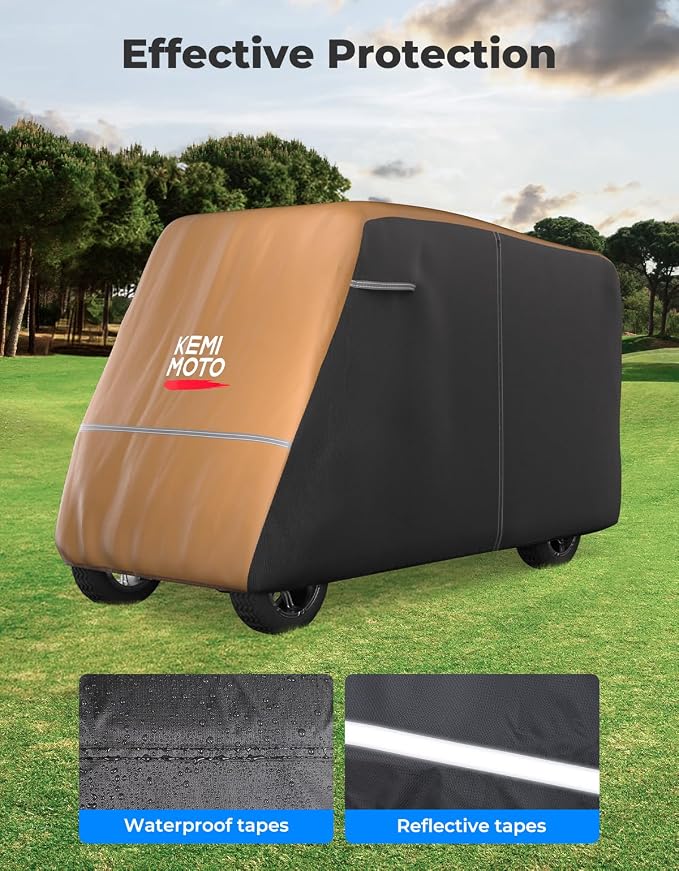 KEMIMOTO Golf Cart Cover, 2/2+2/4/4+2/6/6+2/8 Passenger Heavy Duty Golf Cart - Image 7