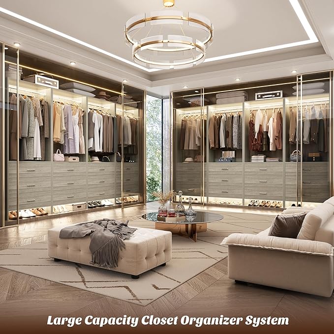 Aheaplus Closet System Closet Organizer, Wood Closet Organizer System, Walk-in - Image 6
