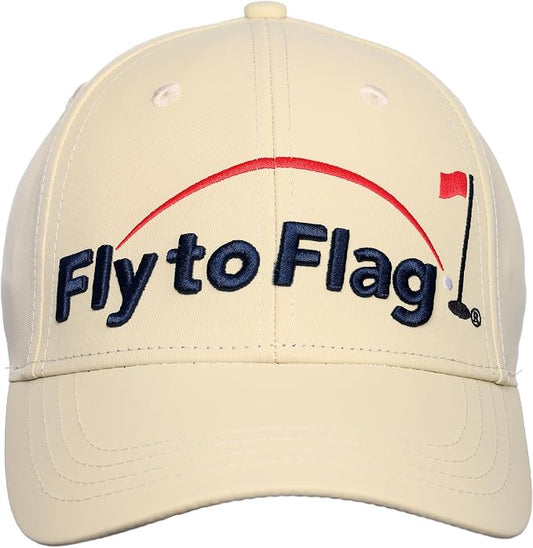 Premium Beige Golf Cap, 3D Embroidered Logo, one Size fits All, Absorbent Band. by Fly+to+Flag
