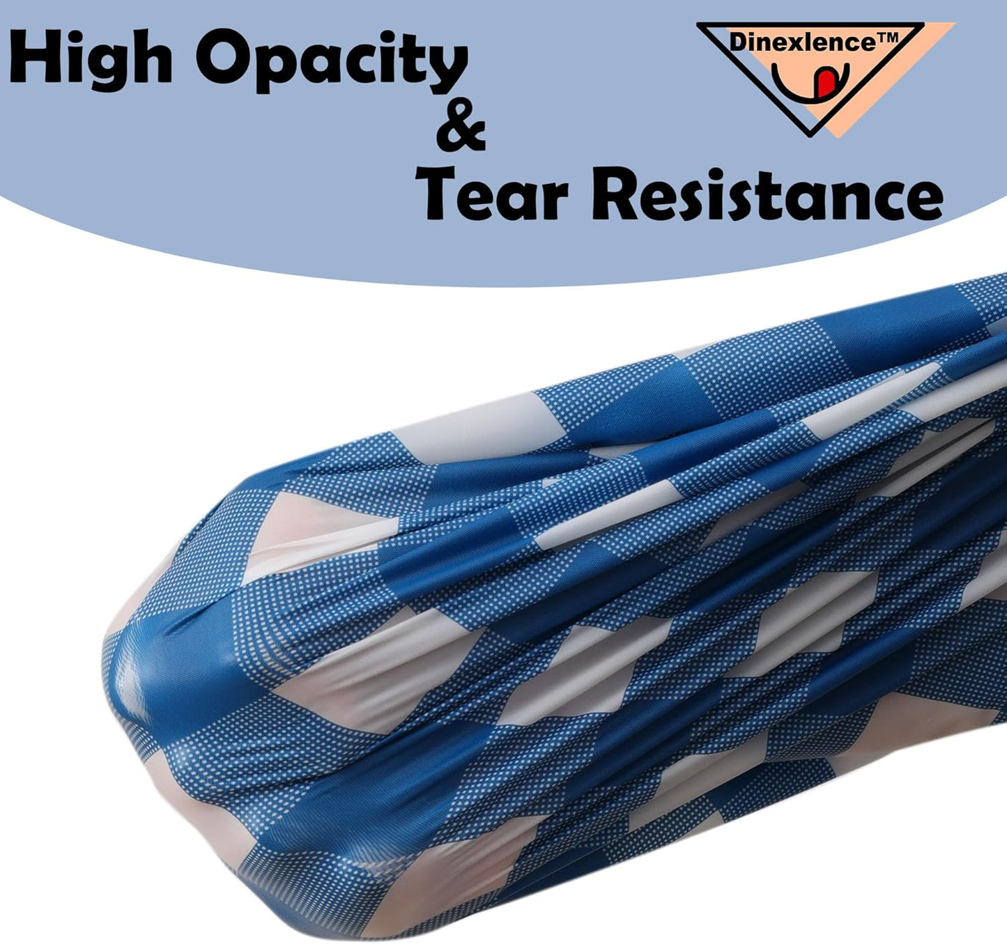 2 Pack Blue Gingham Checkered Premium Plastic Tablecloth Rectangle 54 x 108 Inches Reusable Ocean Blue Buffalo Plaid Decorative Table Cover for Dining, Wedding, Party, Indoor and Outdoor