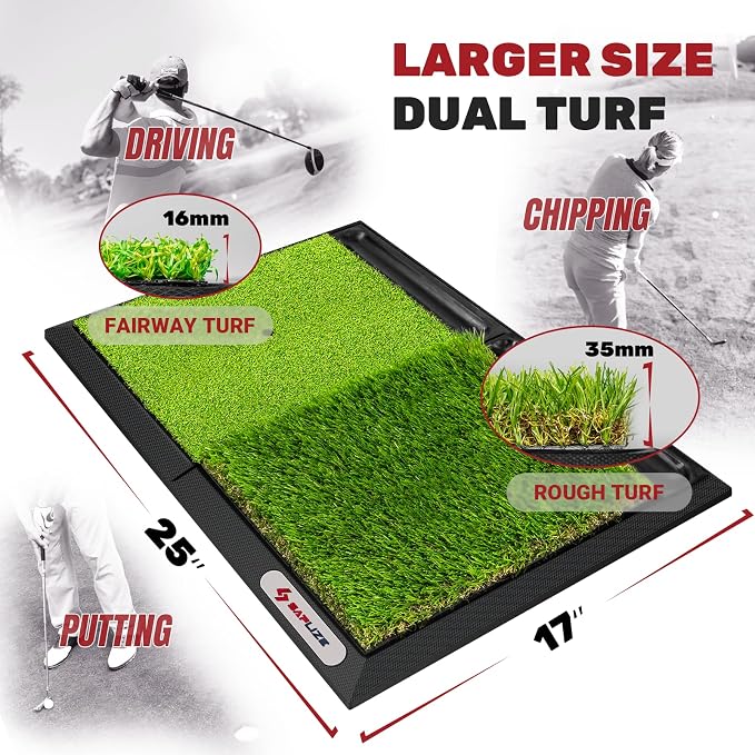 SAPLIZE Foldable Heavy-Duty Golf Hitting Mat - Image 3