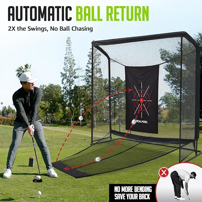 Golf Net, 10x7ft/8x8ft Golf Enclosure Net - Image 2