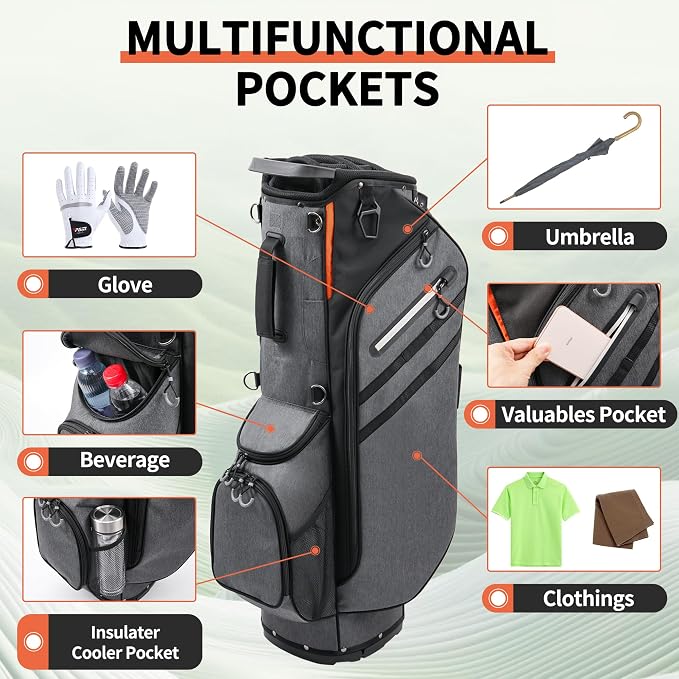 Golf Stand Bag 14 Way Full-Length Dividers - Image 4