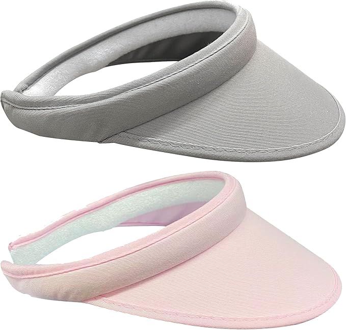 2 Pack Sun Visor Hats Women Men Clip On Wide Brim Visors Hat Outdoor Sports by kejea