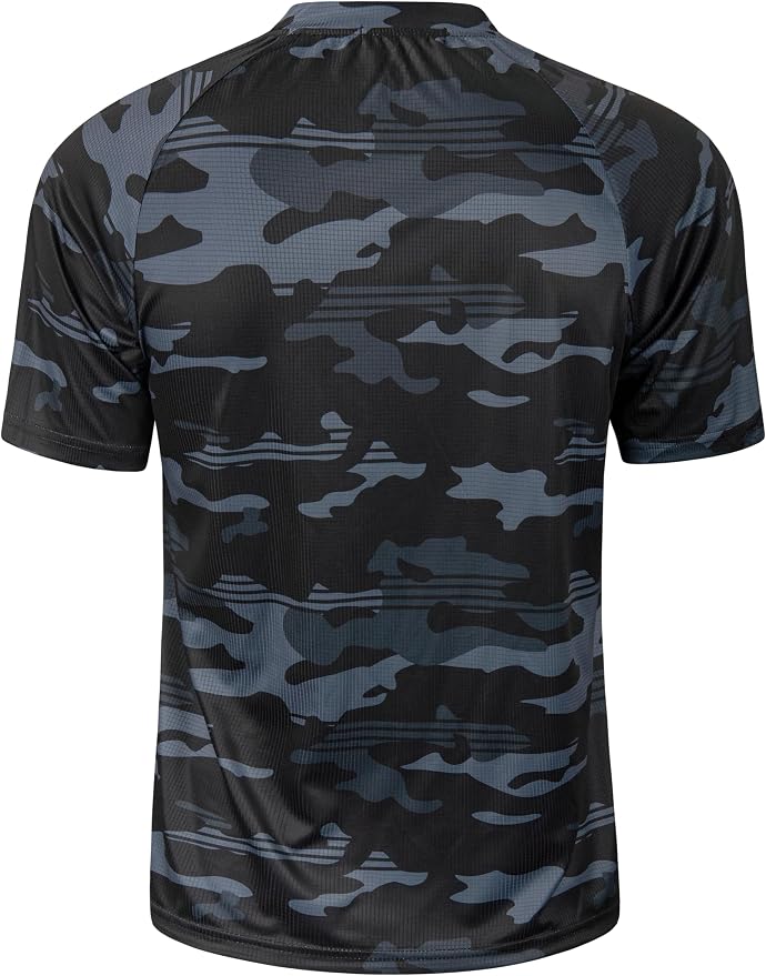 TAPULCO Mens Collarless Golf Shirts Short Sleeve Dry Fit Stretch Casual - Image 2