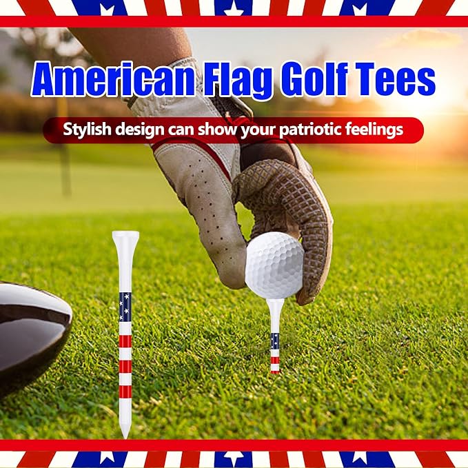 Dukars 3-1/4" Performance Golf Tees, Stars and Stripes - Image 2