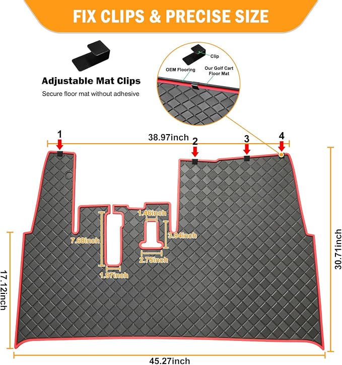 Golf Cart Floor Mat for Yamaha, Customize Non-Slip Full Coverage Liner Matt - Image 5