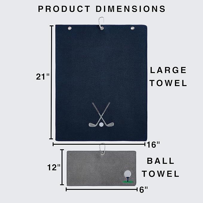 Embroidered Golf Towel Set – Custom Towels - Image 4