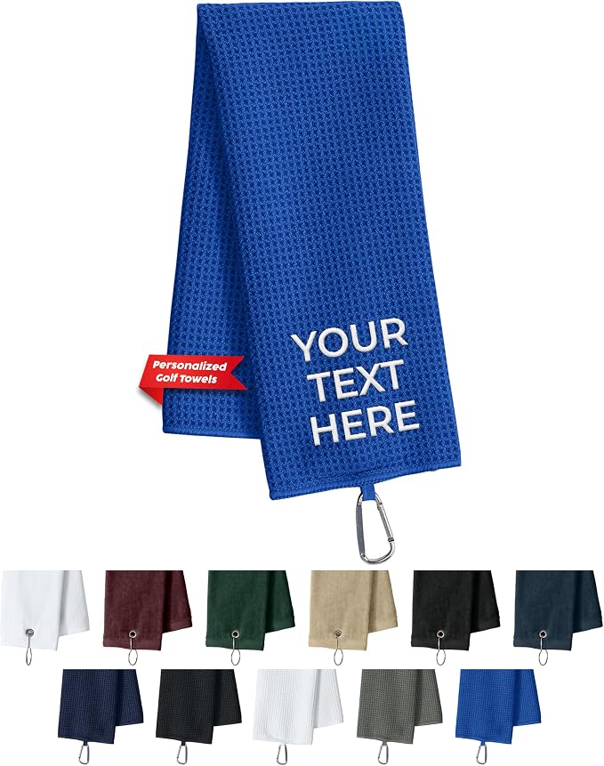 Custom Golf Towel for Golf Bags, Balls by Printualist