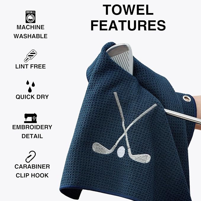 Embroidered Golf Towel Set – Custom Towels - Image 2