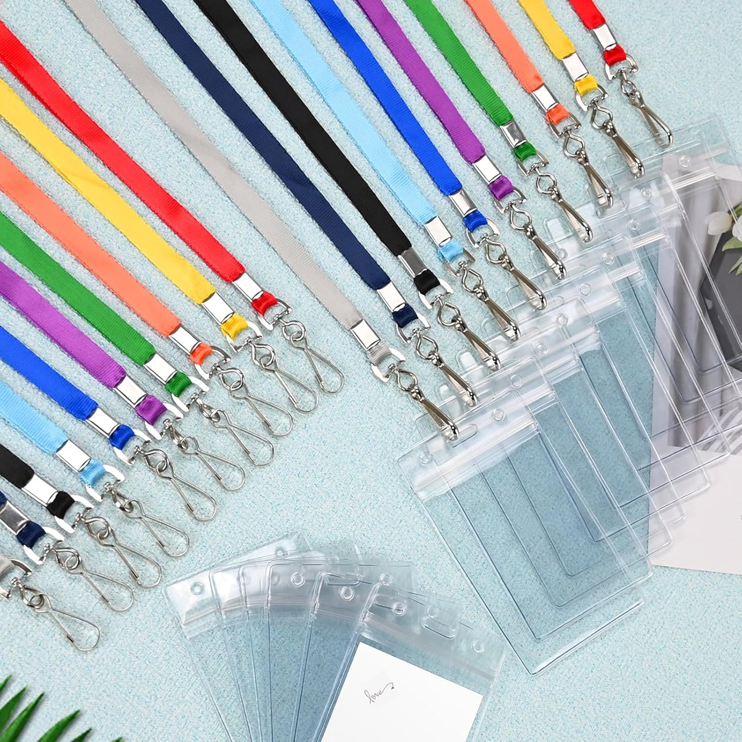 20 Pack Cruise Lanyard With Waterproof ID Card Holder, Durable Assorted Color (10 Colors) for Carnival Cruises Cards and Ships Key