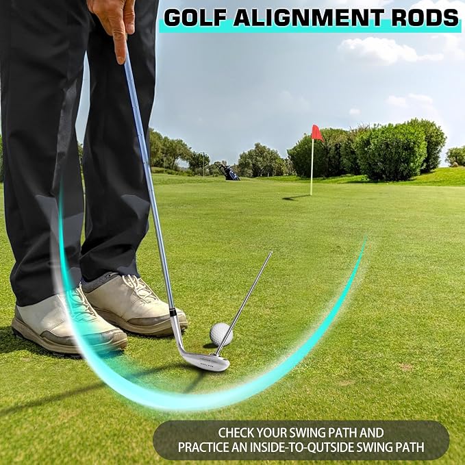 Golf Alignment Rods, 7 Length Adjustments - Image 2