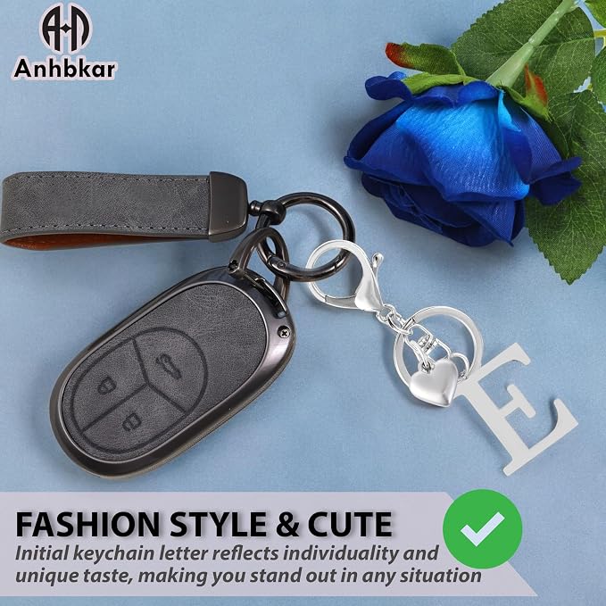 Metal Heart Alphabet Keychain for Women, Girls - Image 4