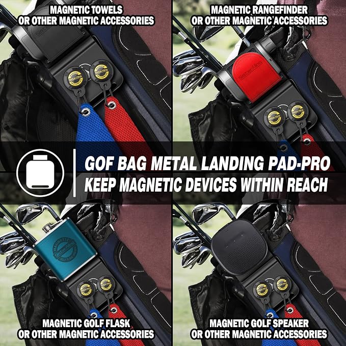 Golf Bag Metal Landing Pads for Magnetic Golf Towel, Golf Rangefinder, Golf - Image 3