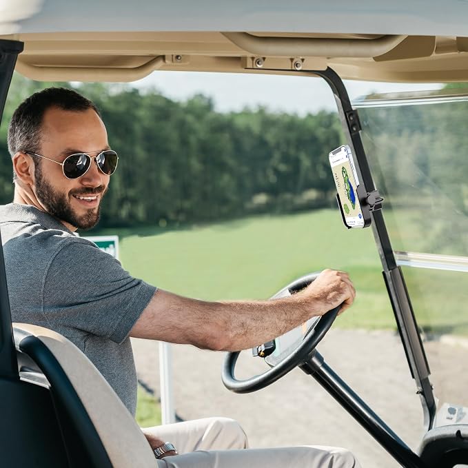 Phone Mount for Yamaha, Club Car, 360-Degree Rotatable Universal Golf Cart - Image 5