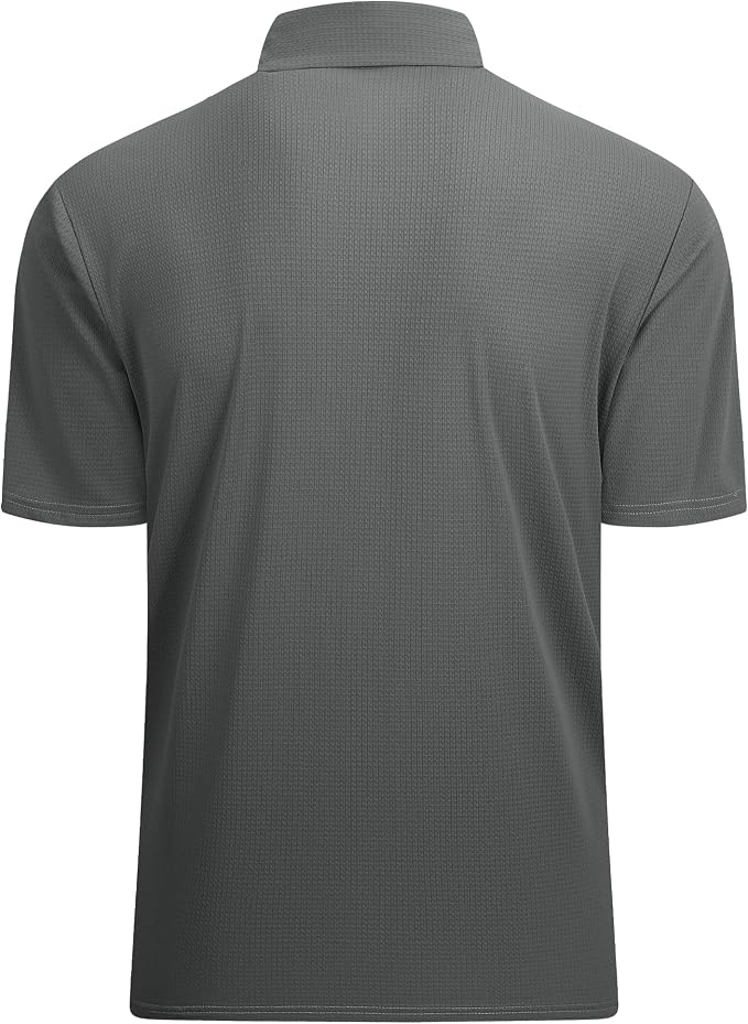 Alex Vando Mens Golf Shirt Moisture Wicking Quick-Dry Short Sleeve Casual Polo - Image 2