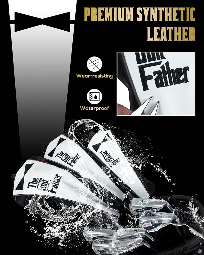 The Golf Father Golf Club Covers, Driver Fairway Hybrid Headcover, Funny Putter - Image 5