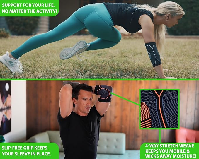Kunto Fitness Elbow Brace Compression Support Sleeve - Image 3