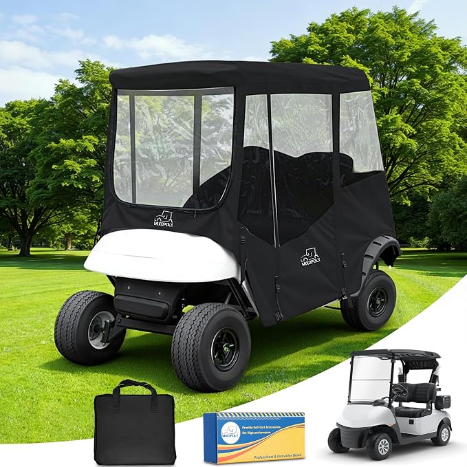 Golf Cart Enclosure Rain Cover 2&4Passenger, EZGO TXT RXV/Club Car Ds&Precedent by Unknown