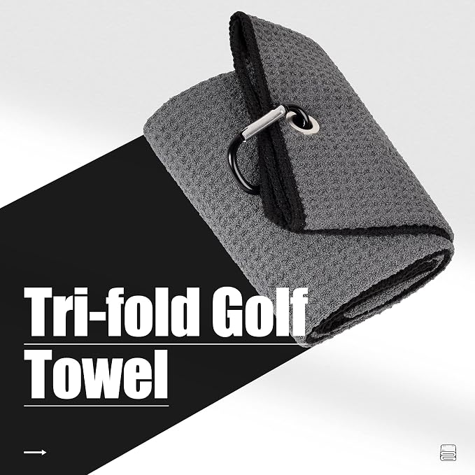 Mile High Life Tri-fold Golf Towel | 16" X 24" | Premium Microfiber Fabric | - Image 2