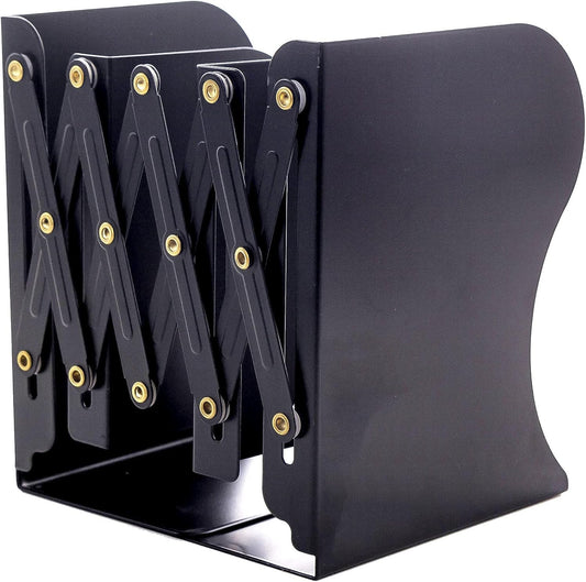 Adjustable Bookends Metal Book Ends for Heavy Book Holder Heavy Duty Bookends Nonskid Bookcase Desktop Book Organizer Binder Holder