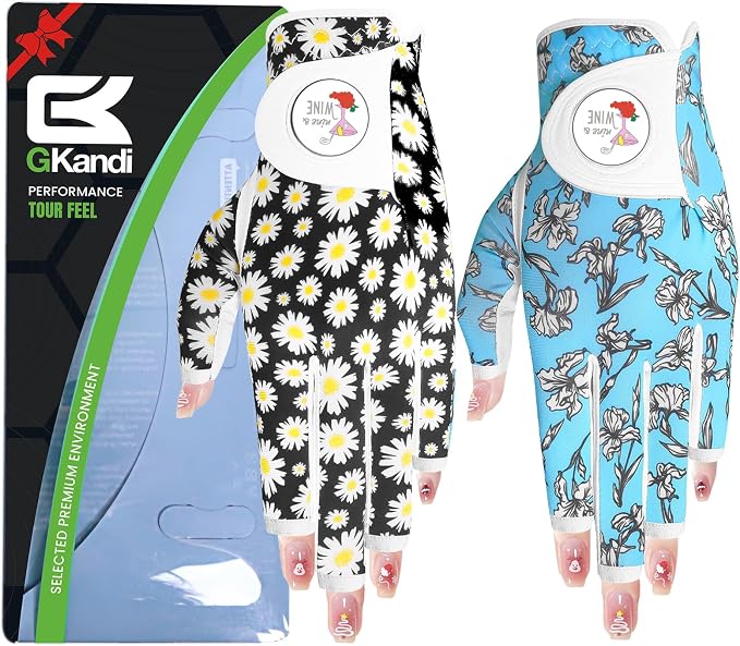 Ladies Golf Gloves Women Right Handed Golfer Left Hand Value 2 Pack by Unknown