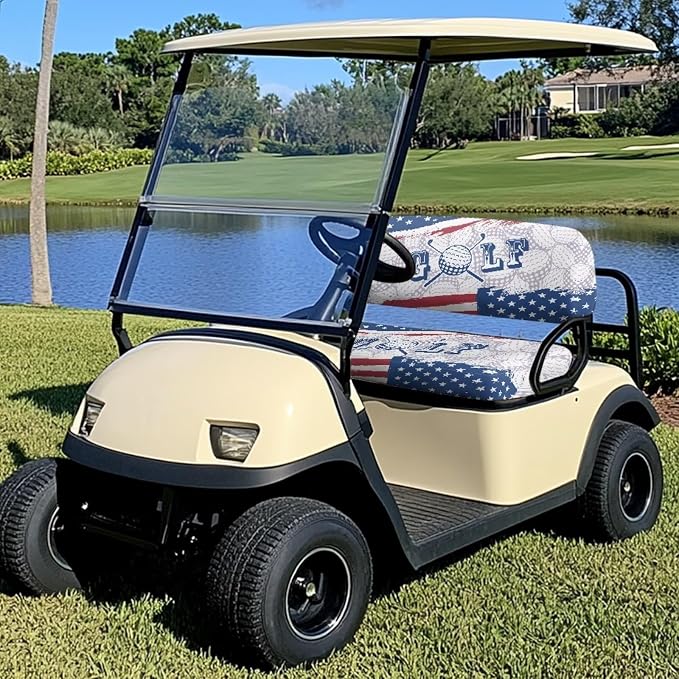 Fashion Print Golf Cart Seat Covers 2 Passenger Golf Cart Backrest Cover Golf - Image 2