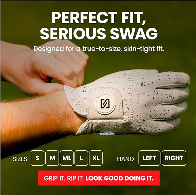 Premium Golf Glove | 100% AAA Cabretta Leather | Cool Golf Gloves Men | Serious - Image 3