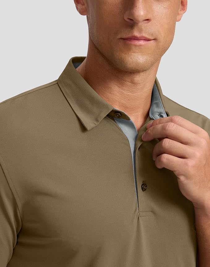 Men's Golf Shirts Dry Fit Moisture Wicking Performance Short Sleeve Collared - Image 4