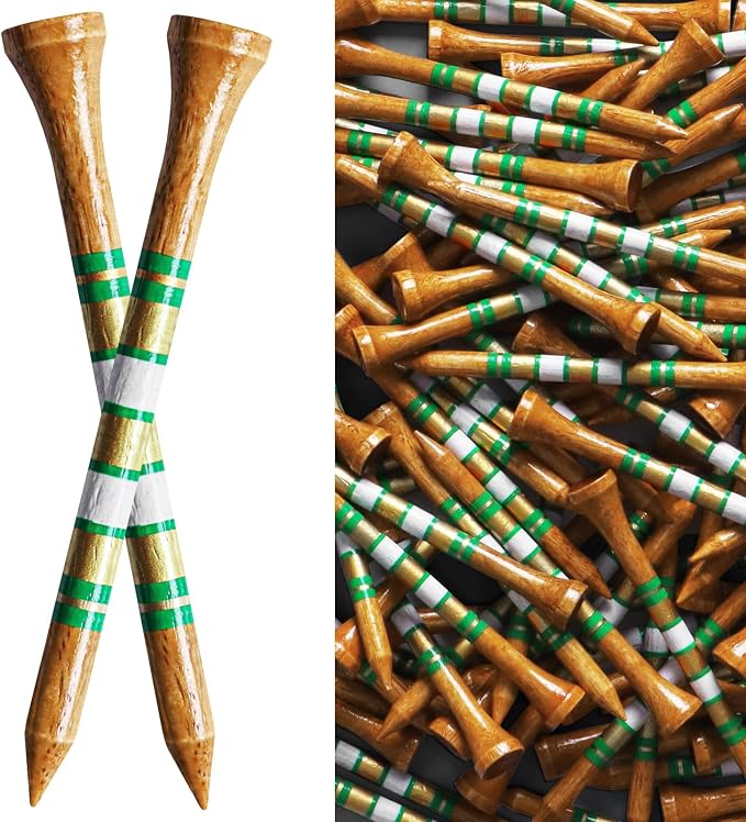 FINGER TEN Golf Tees Wood for Men Wooden Tee 1 1/2 2 3/4 3 1/4 Inch Western by FINGERTENSport