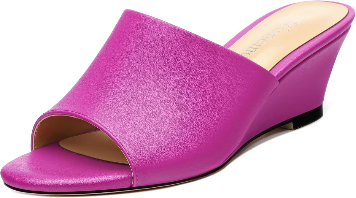 Wedge Sandals for Women Open Toe Wedge Heels Womens Matte High Heel Sandal by Heisnemca