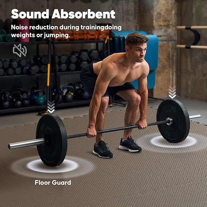 Home Gym Mat, Puzzle Exercise Mat, EVA Interlocking Foam Floor Tiles - Image 7
