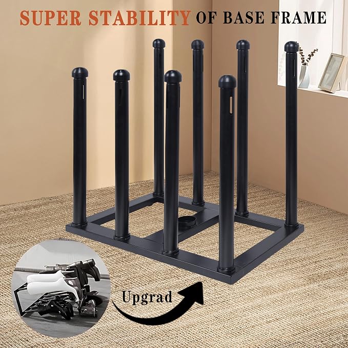 Boot Rack Organizer Tall Boots Boot Storage Free Standing Shoe Racks Black Metal - Image 4